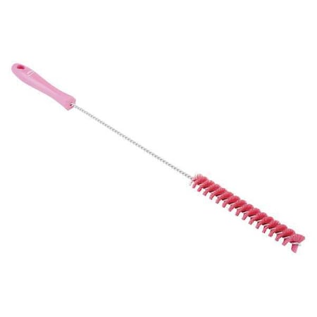 Remco 3/4" W Tube and Valve Brush, Medium, 14 in L Handle, 6 in L Brush, Pink, 20 in L Overall 53761