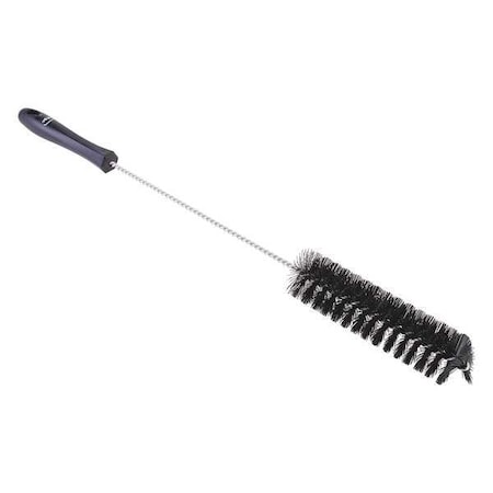 Remco 1-5/8" W Tube and Valve Brush, Stiff, 13 3/4 in L Handle, 5 3/4 in L Brush, Black, 20 in L Overall 53789