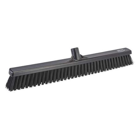 Remco 24 in Sweep Face Broom Head, Soft/Stiff Combination, Synthetic, Black 31949