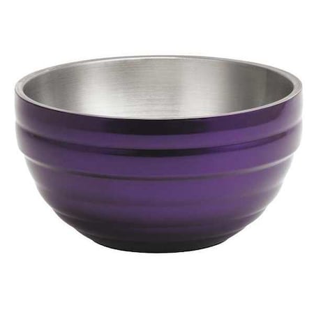 Vollrath Bowl, 10-3/32 qt., Stainless Steel Purple 4656965