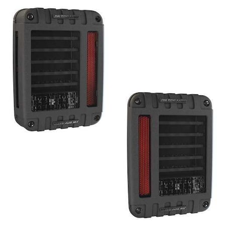 J.W. Speaker Tail Light Kit, Black/Red, Polycarbonate 279J