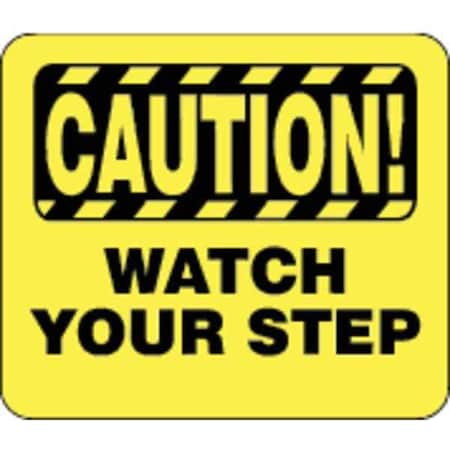 Tensabarrier Acrylic Sign, Caution Watch Your Step SG7-35-1114-250-H