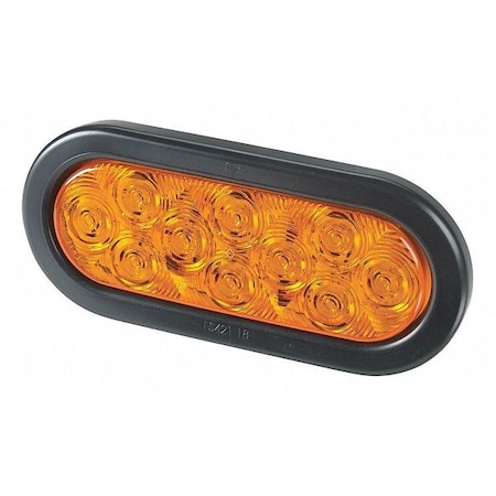 Federal Signal Flashing LED Light, LED, Amber, 6-13/32in L 607101-02SB