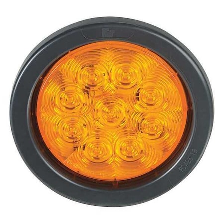 Federal Signal Flashing LED Light, LED, Amber, 4-5/16 in L 607123-02SB