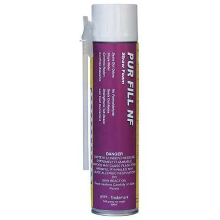 Todol Spray Foam Sealant, Straw Application Method 24 oz, Aerosol Can, Yellow, 30 percent Expansion Ratio NF01