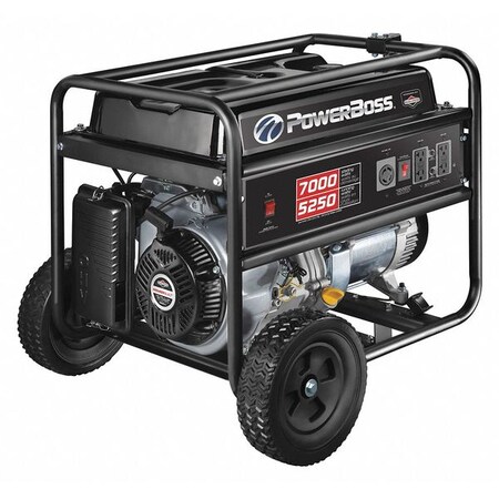 Powerboss Portable Generator, 5250 Rated, 7000 Surge, 43.7/21.9 A 30660