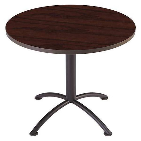 Iland Round iLandâ„¢ Table, Mahogany /Charcoal base - 36" Round x 29"H, 36" W, 36" L, 29" H, Mahogany 69718