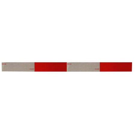 Oralite Reflective Tape, Red/White, 24 in.L, 2 in.W 18363