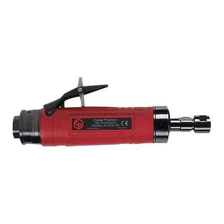 Chicago Pneumatic Straight Die Grinder, 3/8 in NPT Female Air Inlet, 1/4 in Collet, Heavy Duty, 19,000 RPM, 0.8 hp CP3109-19