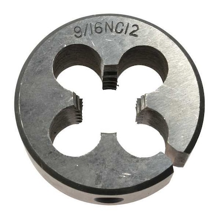 Zoro Select Alloy Steel Die, 9/16-12 UNC CCT1060-128