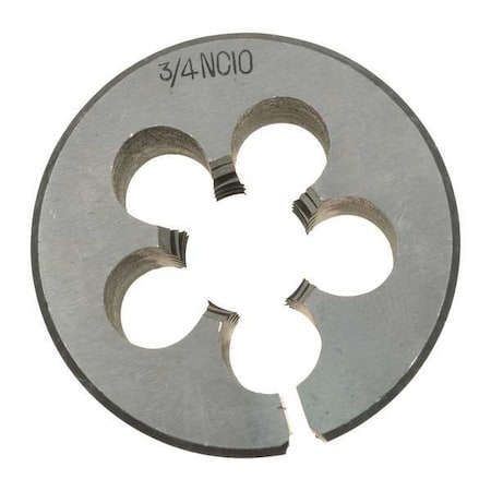 Zoro Select Alloy Steel Die 2 In Width, 3/4-10 UNC CCT1060-58