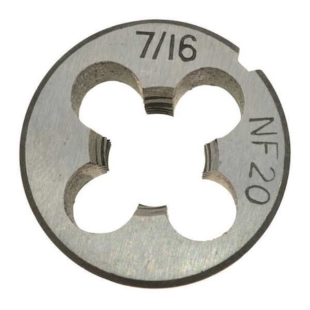 Zoro Select Alloy Steel Die, 7/16-20 UNF CCT1060-115
