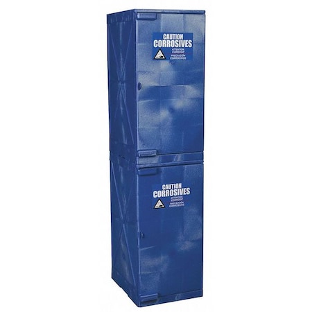 Eagle Mfg Hazardous Material Storage Cabinet, 24 gal, 4 Shelves, Polyethylene, 18 in W x 72 in H x 22 in D M24CRA
