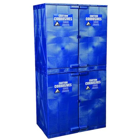 Eagle Mfg Hazardous Material Storage Cabinet, 48 gal, 8 Shelves, Polyethylene, 36 in W x 72 in H x 22 in D M48CRA