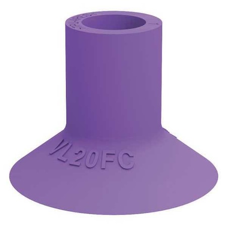 Piab Suction Cup, Purple, 25mm Dia., 34mm H, PK5 VL25BL