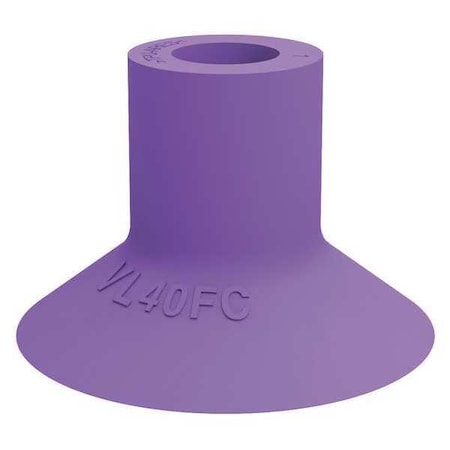 Piab Suction Cup, Purple, 40mm Dia., 27mm H, PK5 VL40FC
