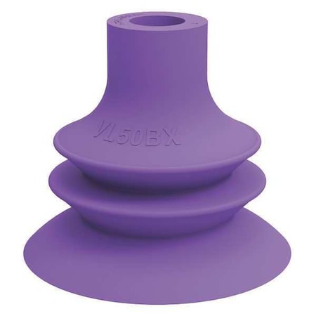 Piab Suction Cup, Purple, 50mm Dia., 44mm H, PK5 VL50BX