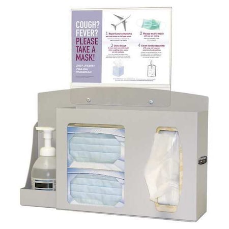 Bowman Dispensers Respiratory Hygiene Station, 20-35/64in.H BD202-0012