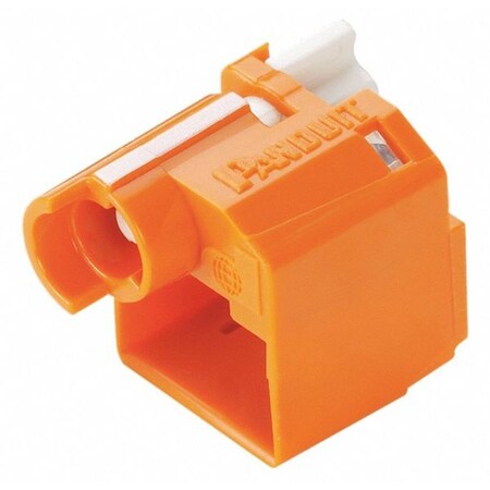 Panduit Network Blackout Jack, Copper, Orng, Pk100 PSL-DCPLRX-OR-C