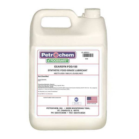 Petrochem Lubricant, 2 gal., Jug, Synthetic Oil, Colorless GEARSYN FGG-150-001