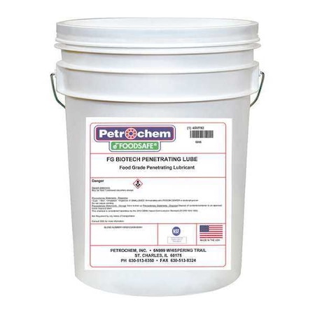 Petrochem Lubricant, 5 gal., Pail, Synthetic Oil, Colorless BIOTECH FGPL-005