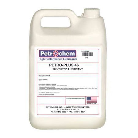 Petrochem Compressor Oil, 1 gal., Jug, Synthetic Oil PETRO-PLUS 46-001