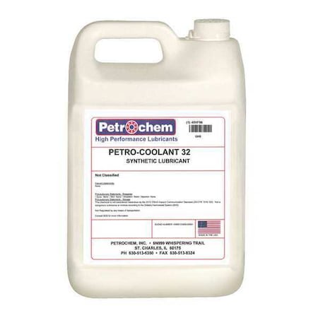 Petrochem Compressor Oil, 1 gal., Jug, Synthetic Oil PETRO-COOLANT 32-001