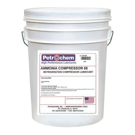 Petrochem Compressor Oil, 5 gal., Pail, Mineral Oil AMMONIA COMPRESSOR 68-005