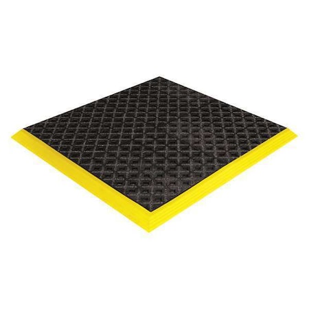 Crown Matting Technologies Drainage Mat, Nitrile, Grit, 3 ft 3 in W x 9 ft. 6" L, Black XT0039RG