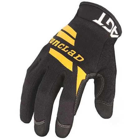 Ironclad Performance Wear Workcrew(R) Mechanics Gloves, Synthetic Leather Palm, Nylon Back, 2XL, Black/Yellow WCG-06-XXL