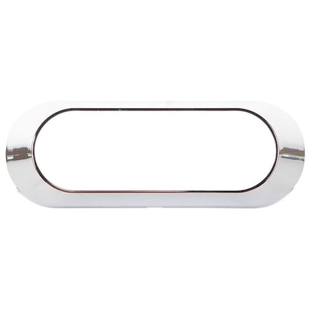 Maxxima Bezel, Chrome, Oval, 29/32 in. W, Plastic M50138