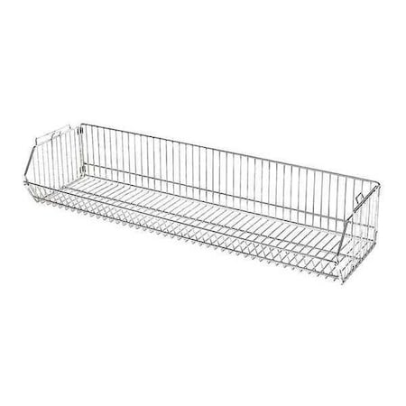 Zoro Select Stacking Basket 9"H x 48"W, Steel 45VY20