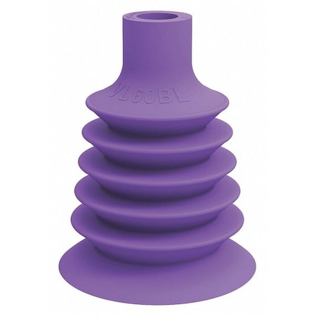 Piab Suction Cup, Purple, 76.5mm H, PK5 VL60BL
