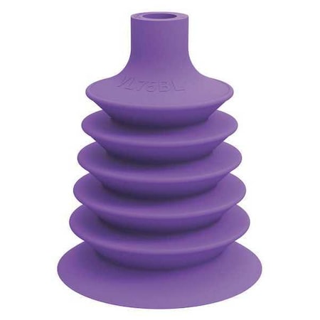 Piab Suction Cup, Purple, 75mm Dia., 93mm H, PK5 VL75BL