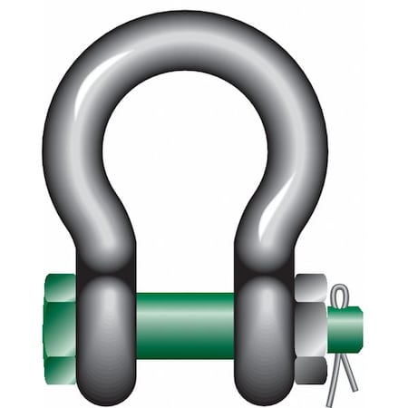 Van Beest Bow Shackle, Alloy Steel, 385808 lb. Load HDSUHM0175