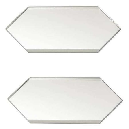Mirredge Seam Plates, 3 in L, 1 1/2 in W, 1/8 in H, Mirror 32502