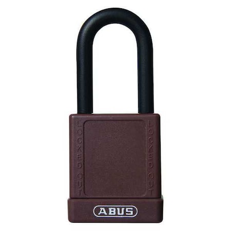 Abus Lockout Padlock, Keyed Alike, Aluminum, Brown, 1 1/2 in Shackle Height, 1 1/2 in Body Width, 6 PK 19618