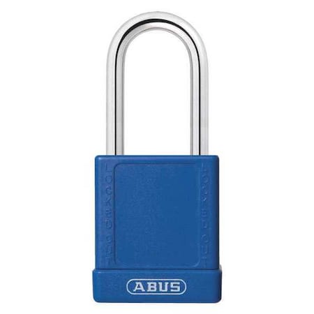 Abus Lockout Padlock, Keyed Different, Aluminum, Blue, 1 1/2 in Shackle Height, 1 1/2 in Body Width 19622