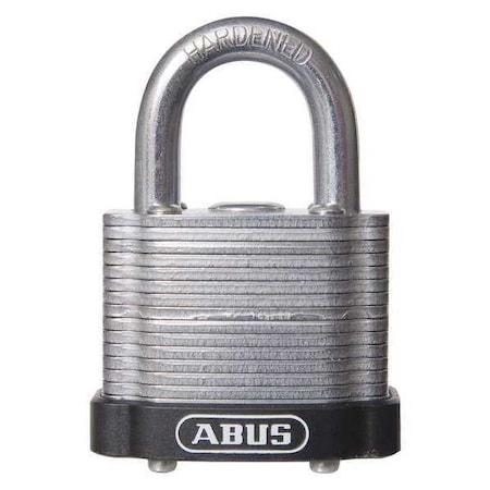 Abus Keyed Padlock, Open, Rectangular Steel Body, Hardened Steel Shackle, 11/16 in W, 3 PK 19687
