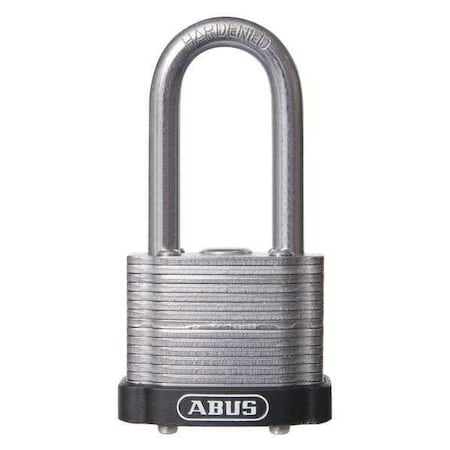 Abus Keyed Padlock, Open, Rectangular Steel Body, Hardened Steel Shackle, 11/16 in W, 6 PK 19373