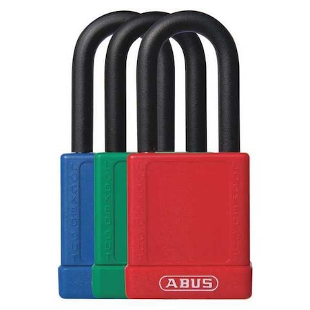 Abus Lockout Padlock, Keyed Different, Aluminum, Assorted, 1 1/2 in Shackle Height, 1 1/2 in Body Width 19710