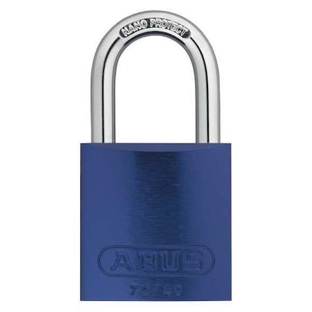 Abus Keyed Padlock, Open, Rectangular Aluminum Body, Hardened Steel Shackle, 3/4 in W, 6 PK 09182