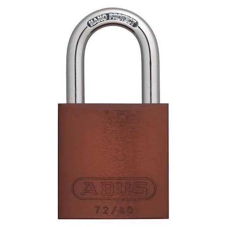 Abus Keyed Padlock, Open, Rectangular Aluminum Body, Hardened Steel Shackle, 3/4 in W, 6 PK 19367