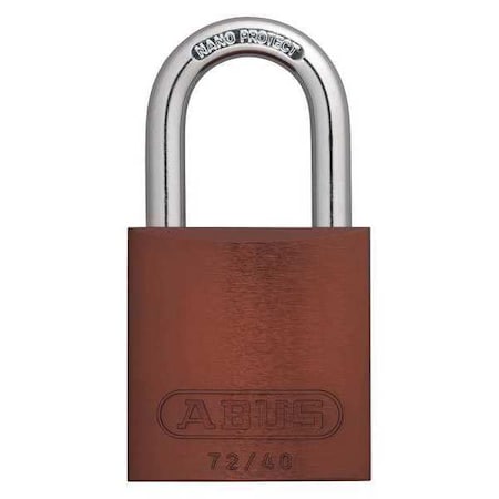 Abus Keyed Padlock, Open, Rectangular Aluminum Body, Hardened Steel Shackle, 3/4 in W, 6 PK 19333