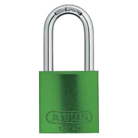 Abus Keyed Padlock, Open, Rectangular Aluminum Body, Hardened Steel Shackle, 3/4 in W, 3 PK 19338