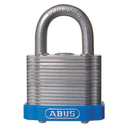 Abus Keyed Padlock, Open, Rectangular Steel Body, Hardened Steel Shackle, 3/4 in W, 6 PK 19308