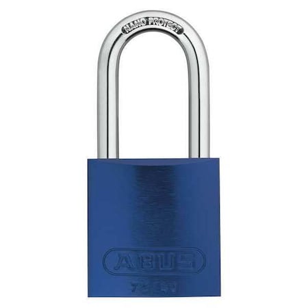 Abus Keyed Padlock, Open, Rectangular Aluminum Body, Hardened Steel Shackle, 3/4 in W, 3 PK 19348