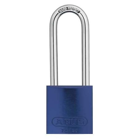 Abus Keyed Padlock, Open, Rectangular Aluminum Body, Hardened Steel Shackle, 13/16 in W, 3 PK 15414