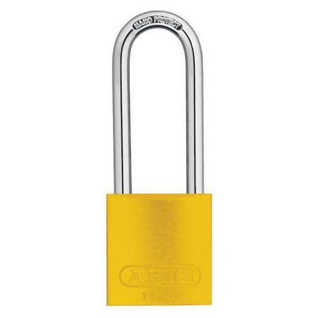 Abus Keyed Padlock, Open, Rectangular Aluminum Body, Hardened Steel Shackle, 3/4 in W, 6 PK 15407