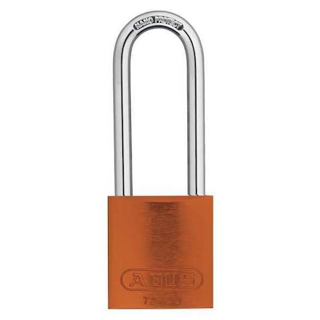 Abus Keyed Padlock, Open, Rectangular Aluminum Body, Hardened Steel Shackle, 13/16 in W, 3 PK 19363